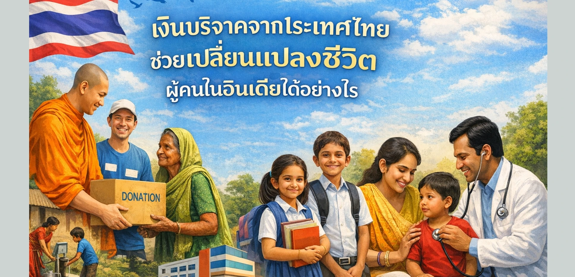 เงินบริจาคจากประเทศไทยช่วยเปลี่ยนแปลงชีวิตผู้คนในอินเดียได้อย่างไร